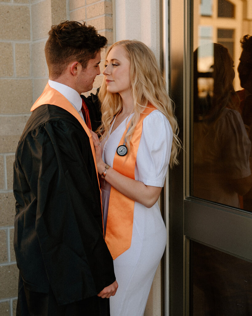 couples graduation photos